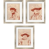 Framed Man of the West 3 Piece Framed Art Print Set
