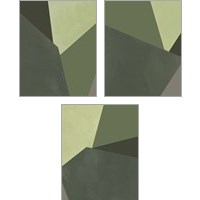 Framed 'Sage Prism 3 Piece Art Print Set' border=