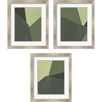 Framed 'Sage Prism 3 Piece Framed Art Print Set' border=