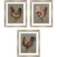 Framed 'Egg Hen 3 Piece Framed Art Print Set' border=