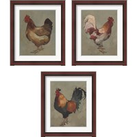 Framed 'Egg Hen 3 Piece Framed Art Print Set' border=