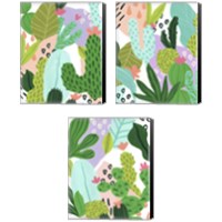 Framed Party Plants 3 Piece Canvas Print Set