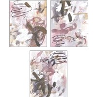 Framed 'Whispering Dawn 3 Piece Art Print Set' border=