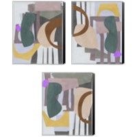 Framed 'City Shades 3 Piece Canvas Print Set' border=