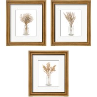 Framed 'Dried Flower 3 Piece Framed Art Print Set' border=