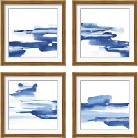 Framed 'Classic Blue 4 Piece Framed Art Print Set' border=