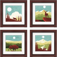 Framed 'Great Outdoors 4 Piece Framed Art Print Set' border=