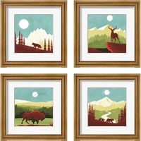 Framed 'Great Outdoors 4 Piece Framed Art Print Set' border=