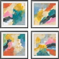 Framed 'Daydream  4 Piece Framed Art Print Set' border=