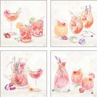 Framed Classy Cocktails 4 Piece Art Print Set