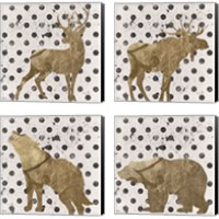 Framed 'Forest Glam Animal 4 Piece Canvas Print Set' border=