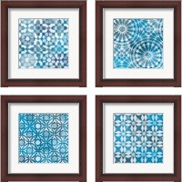 Framed 'Blue My Mind 4 Piece Framed Art Print Set' border=