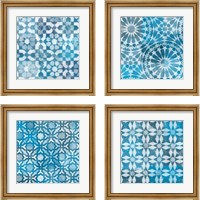 Framed 'Blue My Mind 4 Piece Framed Art Print Set' border=