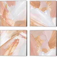 Framed 'Pink Vanilla 4 Piece Canvas Print Set' border=