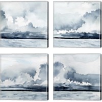 Framed 'Passing Rain Storm 4 Piece Canvas Print Set' border=