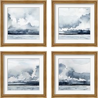 Framed 'Passing Rain Storm 4 Piece Framed Art Print Set' border=