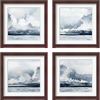 Framed 'Passing Rain Storm 4 Piece Framed Art Print Set' border=