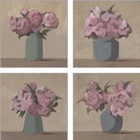 Framed 'Spring Vase 4 Piece Art Print Set' border=