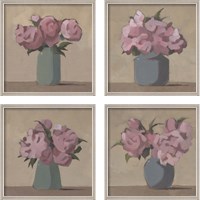 Framed 'Spring Vase 4 Piece Framed Art Print Set' border=