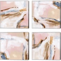Framed 'Salt Flat Tracks 4 Piece Canvas Print Set' border=