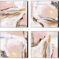 Framed 'Salt Flat Tracks 4 Piece Canvas Print Set' border=