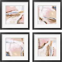 Framed 'Salt Flat Tracks 4 Piece Framed Art Print Set' border=