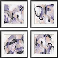 Framed Lilac Scramble 4 Piece Framed Art Print Set