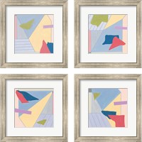 Framed 'Radiant Light 4 Piece Framed Art Print Set' border=