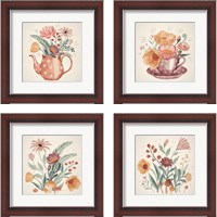 Framed 'Cottage Botanical 4 Piece Framed Art Print Set' border=