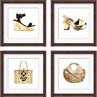 Framed Beach Glam 4 Piece Framed Art Print Set