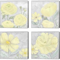 Framed 'Peaceful Repose Gray & YellowSeries 4 Piece Canvas Print Set' border=