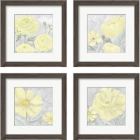 Framed 'Peaceful Repose Gray & YellowSeries 4 Piece Framed Art Print Set' border=