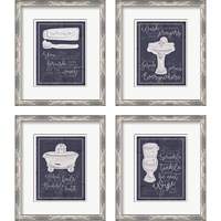 Framed 'Bathroom 4 Piece Framed Art Print Set' border=