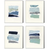 Framed 'Seaside Color Study 4 Piece Canvas Print Set' border=