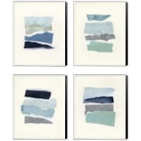 Framed 'Seaside Color Study 4 Piece Canvas Print Set' border=
