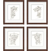 Framed 'Corbel Sketch 4 Piece Framed Art Print Set' border=