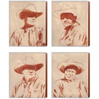 Framed 'Man of the West 4 Piece Canvas Print Set' border=