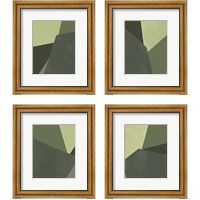Framed 'Sage Prism 4 Piece Framed Art Print Set' border=