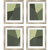 Framed 'Sage Prism 4 Piece Framed Art Print Set' border=