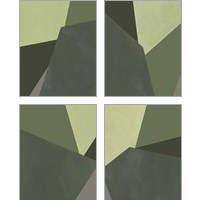 Framed 'Sage Prism 4 Piece Art Print Set' border=