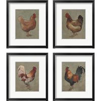 Framed 'Egg Hen 4 Piece Framed Art Print Set' border=