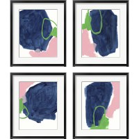 Framed 'Dream Cycle 4 Piece Framed Art Print Set' border=