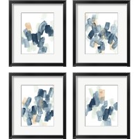 Framed Indigo Facets 4 Piece Framed Art Print Set