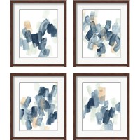 Framed 'Indigo Facets 4 Piece Framed Art Print Set' border=