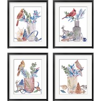 Framed 'Warm Wishes 4 Piece Framed Art Print Set' border=