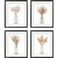 Framed 'Dried Flower 4 Piece Framed Art Print Set' border=