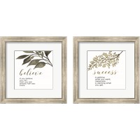 Framed Inspirational Botanical 2 Piece Framed Art Print Set