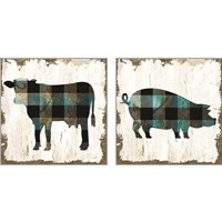 Framed 'Farm Fashion 2 Piece Art Print Set' border=