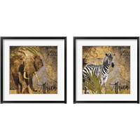 Framed 'Taste of Africa 2 Piece Framed Art Print Set' border=