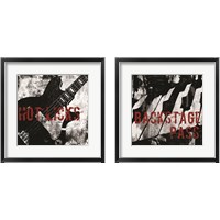 Framed 'Grunge Music 2 Piece Framed Art Print Set' border=